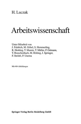 Cover for Arbeitswissenschaft