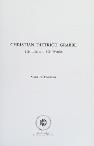 Cover for Christian Dietrich Grabbe