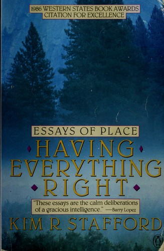 Cover for Having everything right