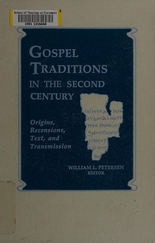 Cover for Gospel Traditions in the Second Century