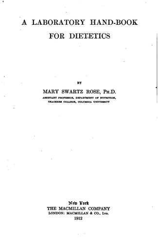 Cover for A Laboratory Hand-book for Dietetics