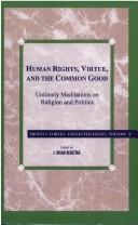 Cover for Human rights, virtue, and the common good