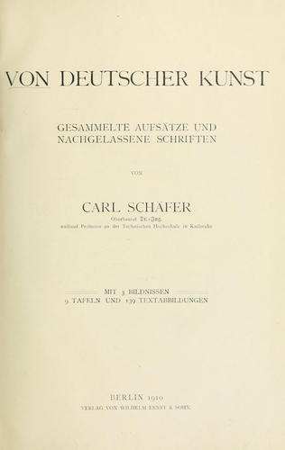 Cover for Von deutscher Kunst