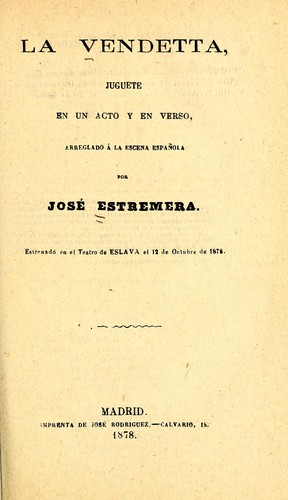 Cover for La vendetta