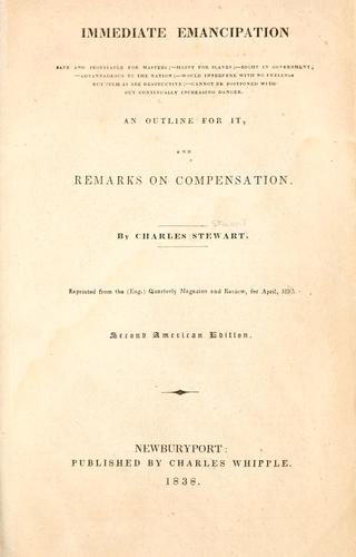 Cover for Immediate emancipation safe and profitable for masters