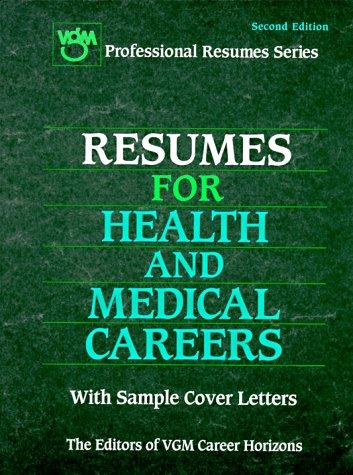 Cover for Resumes for Health and Medical Careers (Professional Resumes Series)
