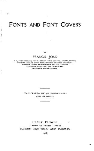 Cover for Fonts and font covers