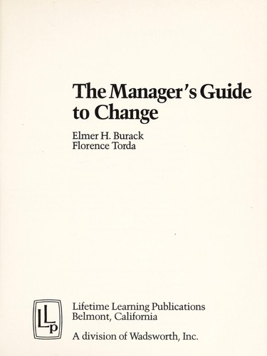 Cover for The manager's guide to change