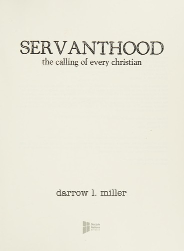 Cover for Servanthood