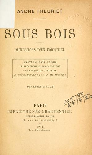 Cover for Sous bois