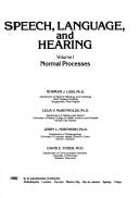 Cover for Speech, Language, and Hearing. Volume 1