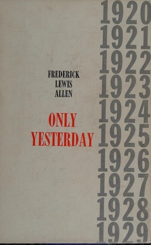 Cover for Only yesterday
