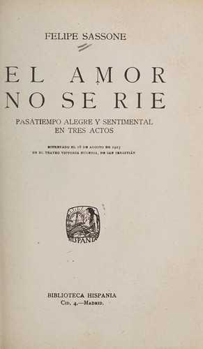Cover for El amor no se ríe