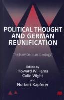 Cover for Political Thought and German Reunification