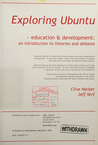Cover for Exploring Ubuntu : Education & Development