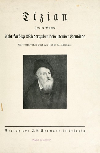 Cover for Tizian.  Zweite Mappe