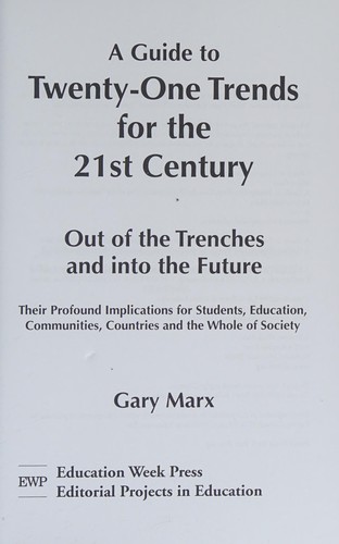 Cover for A guide to twenty-one trends for the 21st century