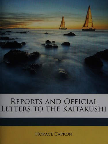 Cover for Reports and official letters to the Kaitakushi