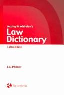 Cover for Mozley & Whiteley's law dictionary.