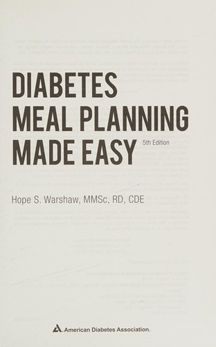 Cover for Diabetes Meal Planning Made Easy