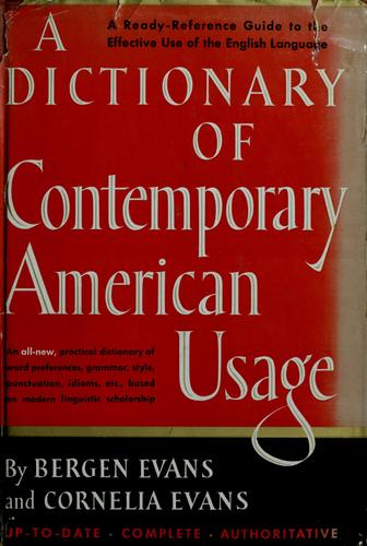 Cover for A dictionary of contemporary American usage