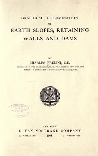 Cover for Graphical determination of earth slopes, retaining walls and dams
