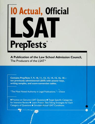 Cover for 10 actual, official LSAT preptests