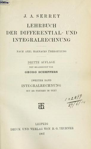 Cover for Lehrbuch der Differential- und Integralrechnung, nach Axel Harnacks Übersetzung.