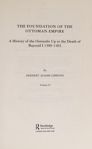 Cover for The Foundation of the Ottoman Empire