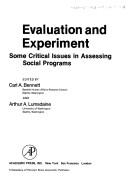 Cover for Evaluation and experiment
