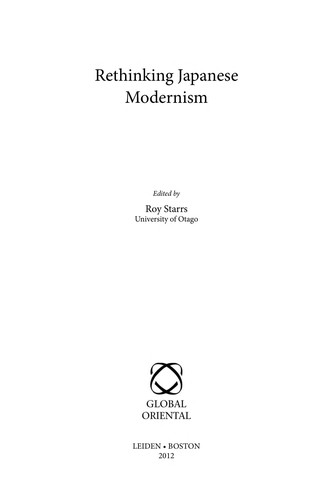 Cover for Rethinking Japanese modernism