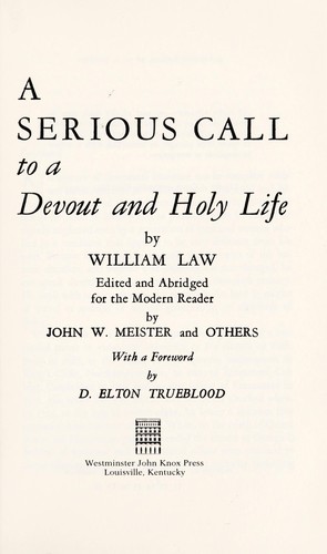 Cover for A serious call to a devout and holy life