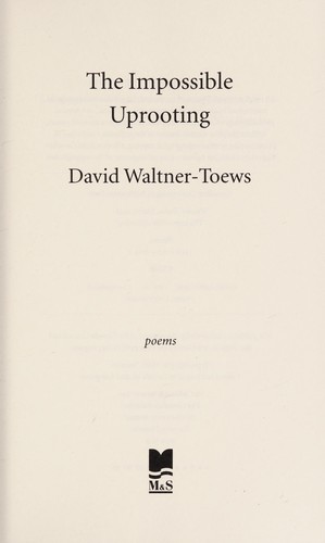 Cover for The impossible uprooting