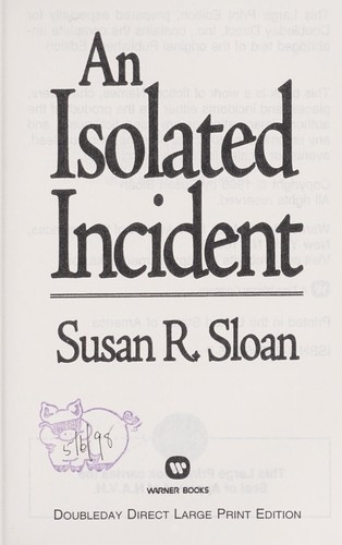 Cover for An isolated incident