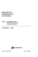 Cover for Research in Experimental Economics