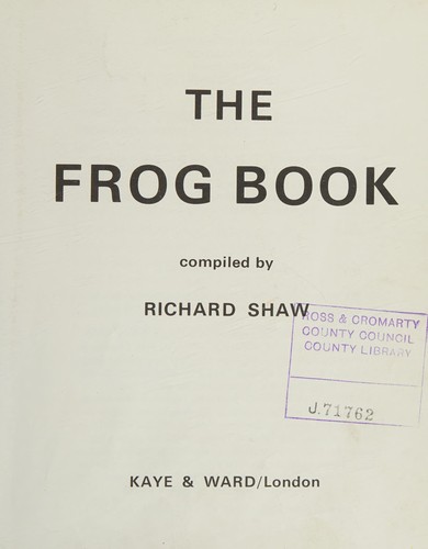Cover for The frog book