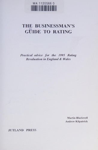 Cover for The businessman's guide to rating