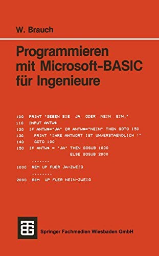 Cover for Programmieren mit Microsoft-Basic für Ingenieure
