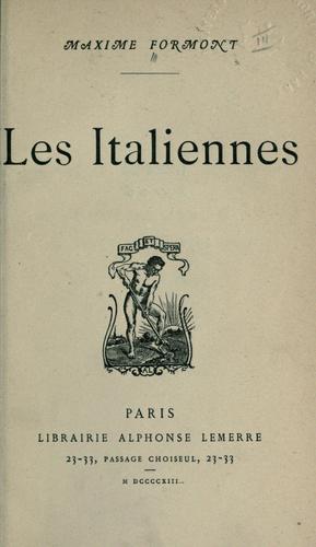 Cover for Les Italiennes.