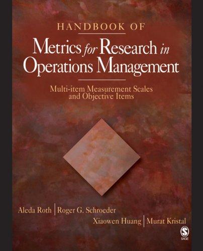 Cover for Handbook of Metrics for Research in Operations Management