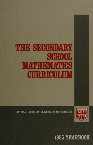 Cover for The Secondary school mathematics curriculum