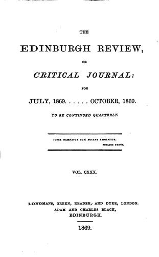 Cover for The Edinburgh Review