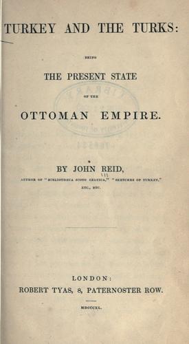 Cover for Turkey and the Turks