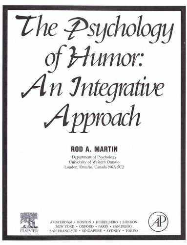 Cover for The psychology of humor