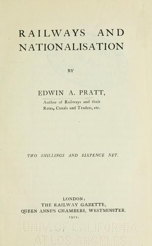 Cover for Railways and nationalisation