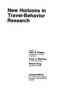 Cover for New horizons intravel-behavior research