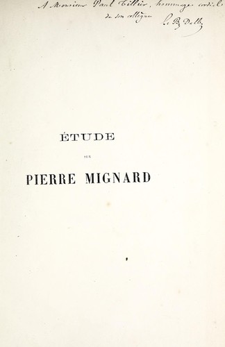 Cover for Étude sur Pierre Mignard
