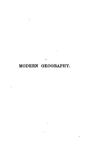 Cover for A reference-book of modern geography
