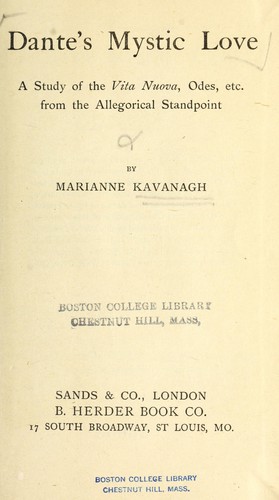 Cover for Dante's mystic love