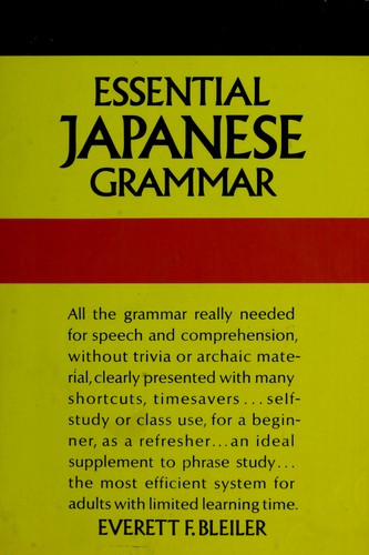 Cover for Essential Japanese grammar.
